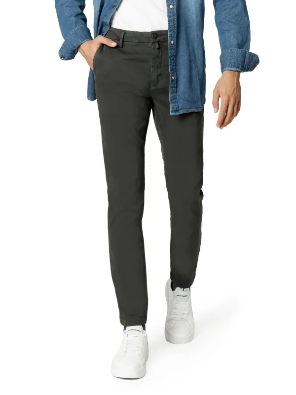 Charcoalgraue Chinohose mit geradem Bein Charcoalgraue Chinohose mit geradem Bein
