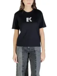 "Karl Lagerfeld Jeans T-Shirts im Sale | Karl Lagerfeld Damen T-Shirt Schwarz Herbst Winter online kaufen"|Planet-Deluxe