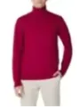 lässiger Rollkragenpullover grauer Hintergrund