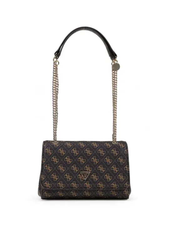 "Guess Einzelstücke & Seltenheiten im Sale | GUESS Damenherbsttasche Braun mit Muster und Druckknopfverschluss online kaufen"|Planet-Deluxe