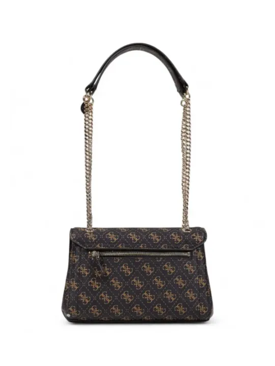"Guess Einzelstücke & Seltenheiten im Sale | GUESS Damenherbsttasche Braun mit Muster und Druckknopfverschluss online kaufen"|Planet-Deluxe