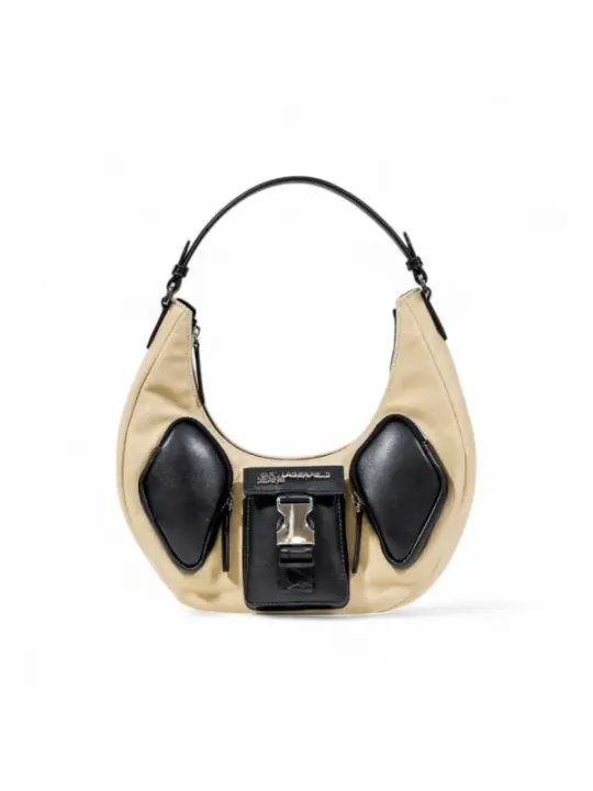 "Karl Lagerfeld Jeans Einzelstücke & Seltenheiten im Sale | **Karl Lagerfeld Jeans Damen Handtasche - Beige Herbst/Winter Kollektion mit Reißverschluss | Exklusive Seltenheit** online kaufen"|Planet-Deluxe