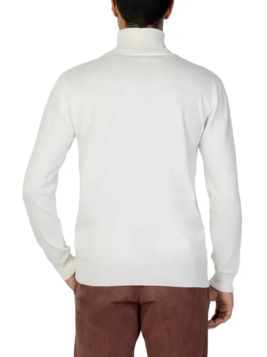 Weißer Baumwoll-Rollkragenpullover U.S. Polo Assn.