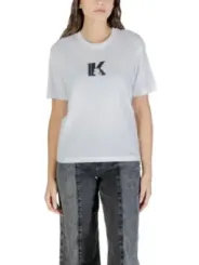 "Karl Lagerfeld Jeans T-Shirts im Sale | Karl Lagerfeld Damen T-Shirt Herbst Weiß Druck Kurzarm online kaufen"|Planet-Deluxe