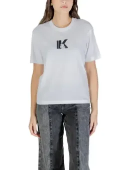 "Karl Lagerfeld Damen T-Shirt Weiß Herbst Kurzarm"