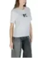 "Karl Lagerfeld Jeans T-Shirts im Sale | Karl Lagerfeld Damen T-Shirt Herbst Weiß Druck Kurzarm online kaufen"|Planet-Deluxe