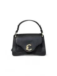 "Coccinelle Einzelstücke & Seltenheiten im Sale | Coccinelle Elegante Schwarze Ledertasche mit Schulterriemen 16x24x8 cm online kaufen"|Planet-Deluxe