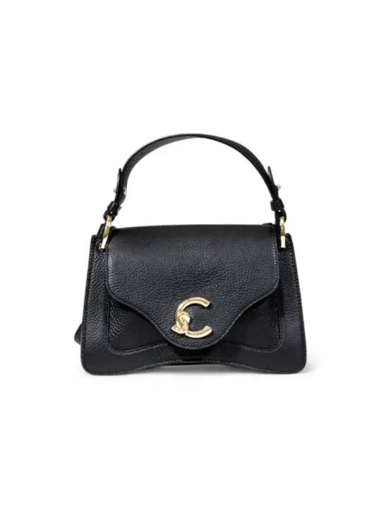 "Coccinelle Einzelstücke & Seltenheiten im Sale | Coccinelle Elegante Schwarze Ledertasche mit Schulterriemen 16x24x8 cm online kaufen"|Planet-Deluxe