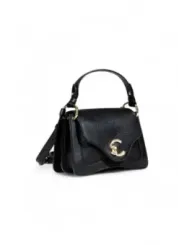 "Coccinelle Einzelstücke & Seltenheiten im Sale | Coccinelle Elegante Schwarze Ledertasche mit Schulterriemen 16x24x8 cm online kaufen"|Planet-Deluxe