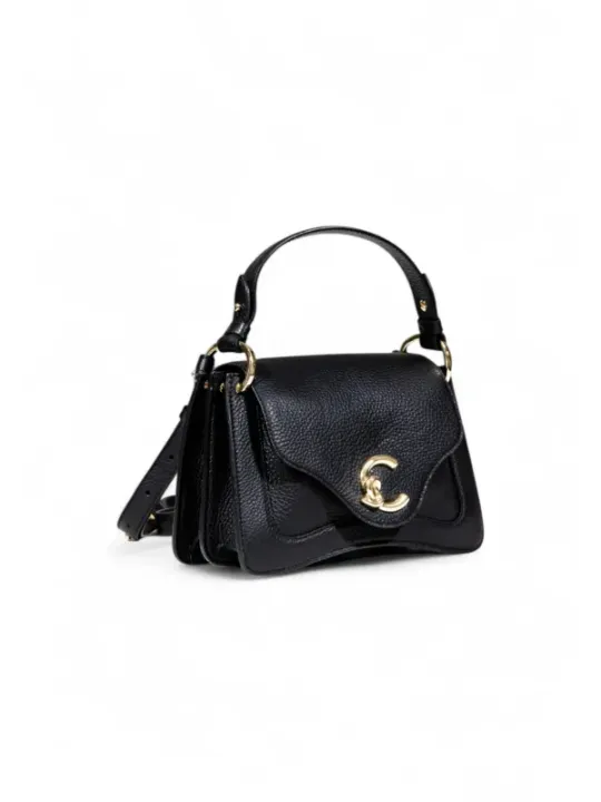 "Coccinelle Einzelstücke & Seltenheiten im Sale | Coccinelle Elegante Schwarze Ledertasche mit Schulterriemen 16x24x8 cm online kaufen"|Planet-Deluxe