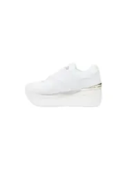 "Guess Sneakers im Sale | Guess Damen Plateau-Sneaker Weiß - Sportliche Herbst/Winter Sneaker mit Bändern online kaufen"|Planet-Deluxe