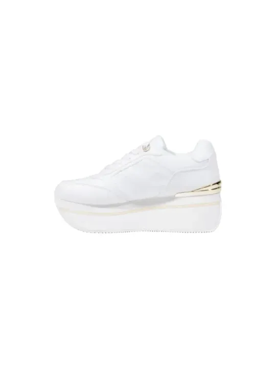 "Guess Sneakers im Sale | Guess Damen Plateau-Sneaker Weiß - Sportliche Herbst/Winter Sneaker mit Bändern online kaufen"|Planet-Deluxe