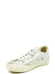 "Philippe Model Sneakers im Sale | Philippe Model Damen Sneaker Silber - Elegante Herbst/Winter Leder-Sneaker mit Schnürung und Slip-On Komfort  online kaufen"|Planet-Deluxe