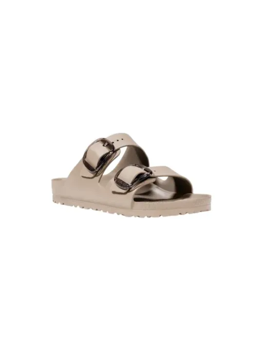 "Birkenstock Pantoletten im Sale | Birkenstock Herbst/Winter Pantoletten in Beige mit Schnalle für Damen - Artikelcode 1030389 online kaufen"|Planet-Deluxe