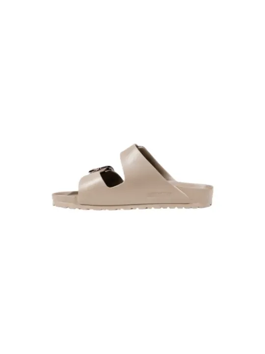 "Birkenstock Pantoletten im Sale | Birkenstock Herbst/Winter Pantoletten in Beige mit Schnalle für Damen - Artikelcode 1030389 online kaufen"|Planet-Deluxe
