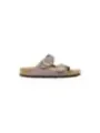 "Birkenstock Pantoletten im Sale | Birkenstock Damen Pantoletten aus Leder in Lila mit Schnalle – Herbst/Winter Kollektion online kaufen"|Planet-Deluxe