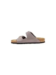 "Birkenstock Pantoletten im Sale | Birkenstock Damen Pantoletten aus Leder in Lila mit Schnalle – Herbst/Winter Kollektion online kaufen"|Planet-Deluxe