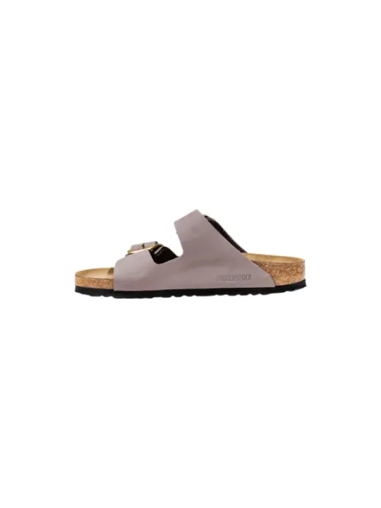 "Birkenstock Pantoletten im Sale | Birkenstock Damen Pantoletten aus Leder in Lila mit Schnalle – Herbst/Winter Kollektion online kaufen"|Planet-Deluxe