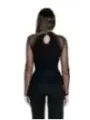 "Morgan De Toi Blusen im Sale | Morgan De Toi Damenbluse Schwarz - Elegante Herbst/Winter Bluse mit Druckknöpfen und Rundhalsausschnitt online kaufen"|Planet-Deluxe