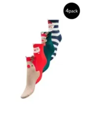 Festliche Weihnachtssocken im Viererpack
