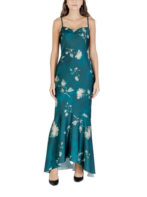 "Rinascimento Kleider im Sale | Rinascimento Damenkleid - Grünes Blumenmuster, Herbst/Winter, Träger, Rundhalsausschnitt, Reißverschluss - Artikelcode: CFC01 online kaufen"|Planet-Deluxe
