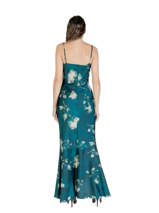 "Rinascimento Kleider im Sale | Rinascimento Damenkleid - Grünes Blumenmuster, Herbst/Winter, Träger, Rundhalsausschnitt, Reißverschluss - Artikelcode: CFC01 online kaufen"|Planet-Deluxe