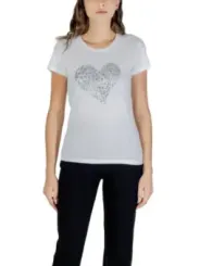 "Liu Jo T-Shirts im Sale | Liu Jo Damen Herbst Winter Weißes Kurzarm TShirt online kaufen"|Planet-Deluxe