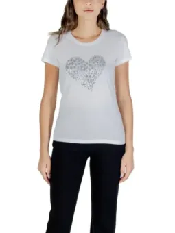 Liu Jo Damen T-Shirt Weiß mit Druck - Herbst/Winter