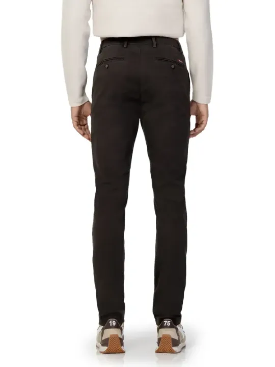 Schwarze Borghese 346106 Herrenhose hinten
