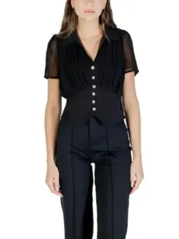 "Elegante Morgan De Toi Damenbluse – V-Ausschnitt, Schwarz"