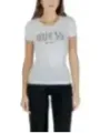 "Guess T-Shirts im Sale | Guess Damen T-Shirt Weiß Druck Kurzarm Herbst/Winter online kaufen"|Planet-Deluxe