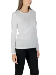 "Armani Exchange T-Shirts im Sale | Armani Exchange Damen Langarm T-Shirt Weiß Strassdruck online kaufen"|Planet-Deluxe