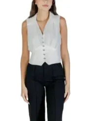 "Morgan De Toi Tops im Sale | Morgan De Toi Damen Top Weiß Herbst/Winter V-Ausschnitt online kaufen"|Planet-Deluxe
