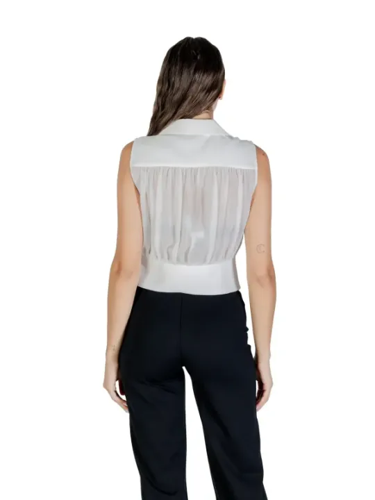 "Morgan De Toi Tops im Sale | Morgan De Toi Damen Top Weiß Herbst/Winter V-Ausschnitt online kaufen"|Planet-Deluxe