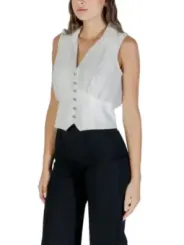 "Morgan De Toi Tops im Sale | Morgan De Toi Damen Top Weiß Herbst/Winter V-Ausschnitt online kaufen"|Planet-Deluxe