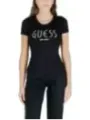 "Guess T-Shirts im Sale | Guess Damen TShirt Schwarz HerbstWinter Druck Rundhals online kaufen"|Planet-Deluxe
