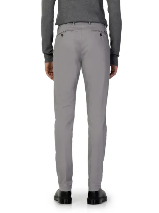 Graue Herrenhose mit Stretch und Manschetten