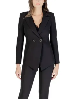 Rinascimento Damen Blazer - Eleganter Schwarz V-Ausschnitt