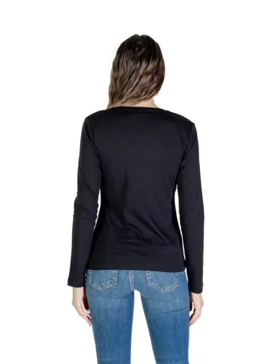 "Liu Jo T-Shirts im Sale | Liu Jo Damen Langarmshirt Schwarz Baumwolle Herbst online kaufen"|Planet-Deluxe