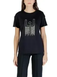 "Liu Jo T-Shirts im Sale | Liu Jo Damen TShirt Schwarz Druck Kurzarm Herbst Winter online kaufen"|Planet-Deluxe