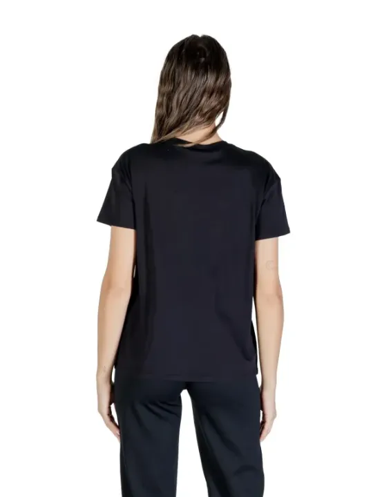 "Liu Jo T-Shirts im Sale | Liu Jo Damen TShirt Schwarz Druck Kurzarm Herbst Winter online kaufen"|Planet-Deluxe