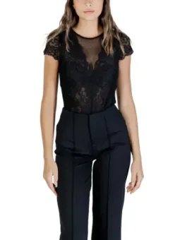 "Morgan De Toi Schwarze Herbst Bluse, Kurzarm"