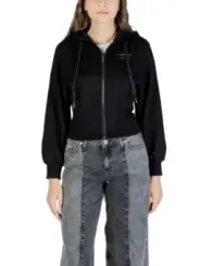"Armani Exchange Sweatshirts im Sale | Armani Exchange Damen Fleece Hoodie Schwarz online kaufen"|Planet-Deluxe