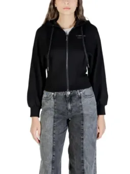 Armani Exchange Damen Fleece Hoodie Schwarz - Stylisch & Warm