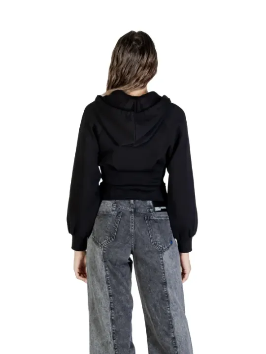 "Armani Exchange Sweatshirts im Sale | Armani Exchange Damen Fleece Hoodie Schwarz online kaufen"|Planet-Deluxe