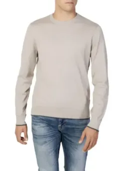 Wollpullover mit Taschen und Kragen