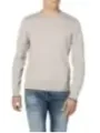Wollpullover mit Taschen und Kragen