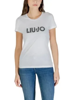 Liu Jo Damen T-Shirt Weiß Kurzarm Herbst/Winter