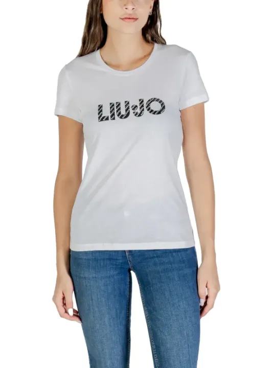 "Liu Jo T-Shirts im Sale | Liu Jo Damen TShirt Weiß Kurzarm Herbst Winter online kaufen"|Planet-Deluxe