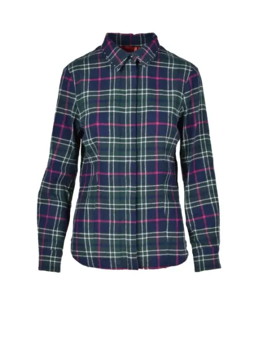 Graues, rosa kariertes Hemd Max&co